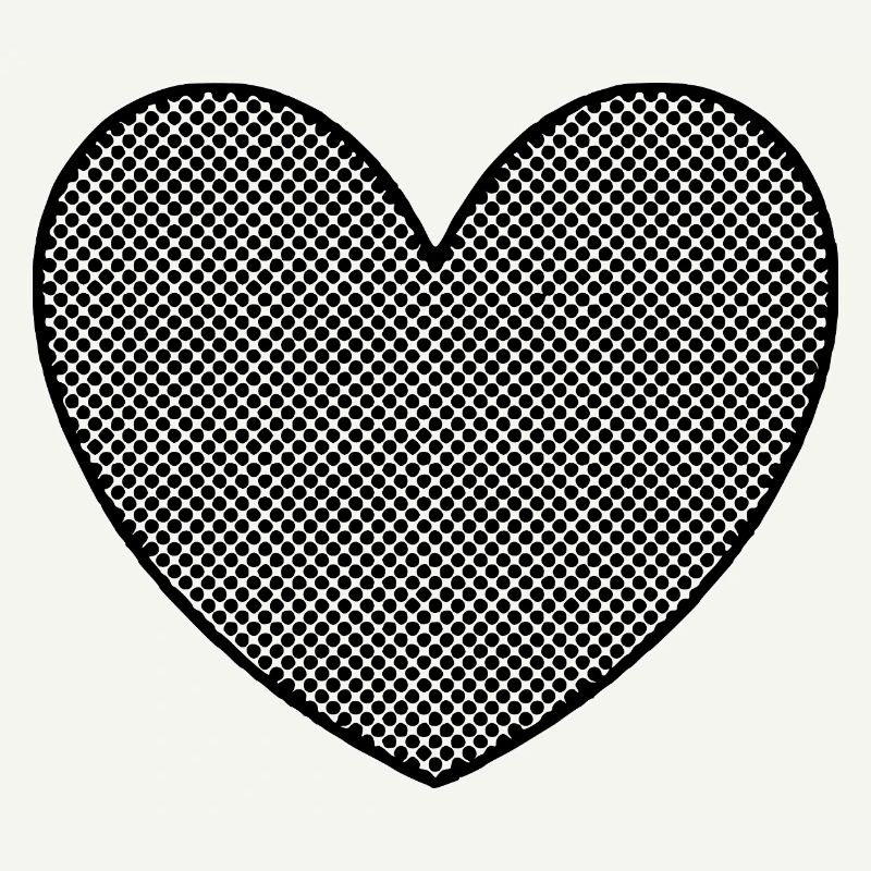 Heart Black Dotted Pattern Hearts