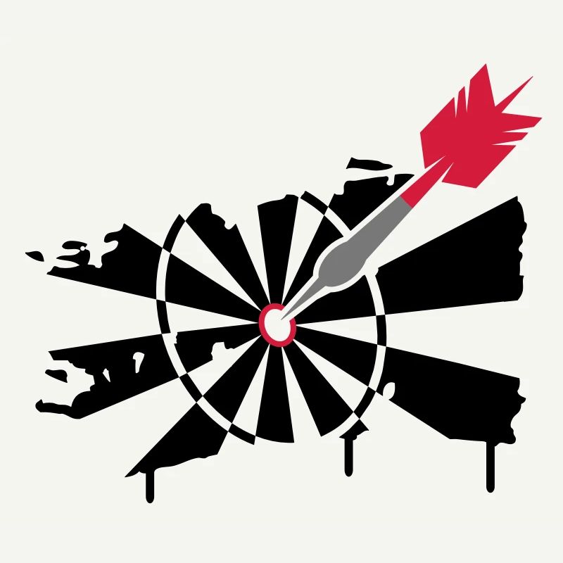 Jeu de fléchettes avec des fléchettes