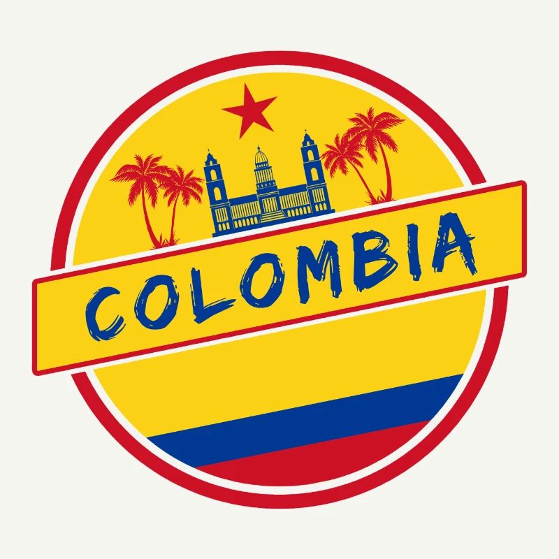 Conception de la Colombie avec drapeau national