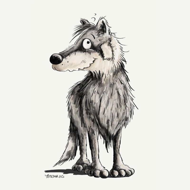 Funny Wolf I Comic Dog I Wolves