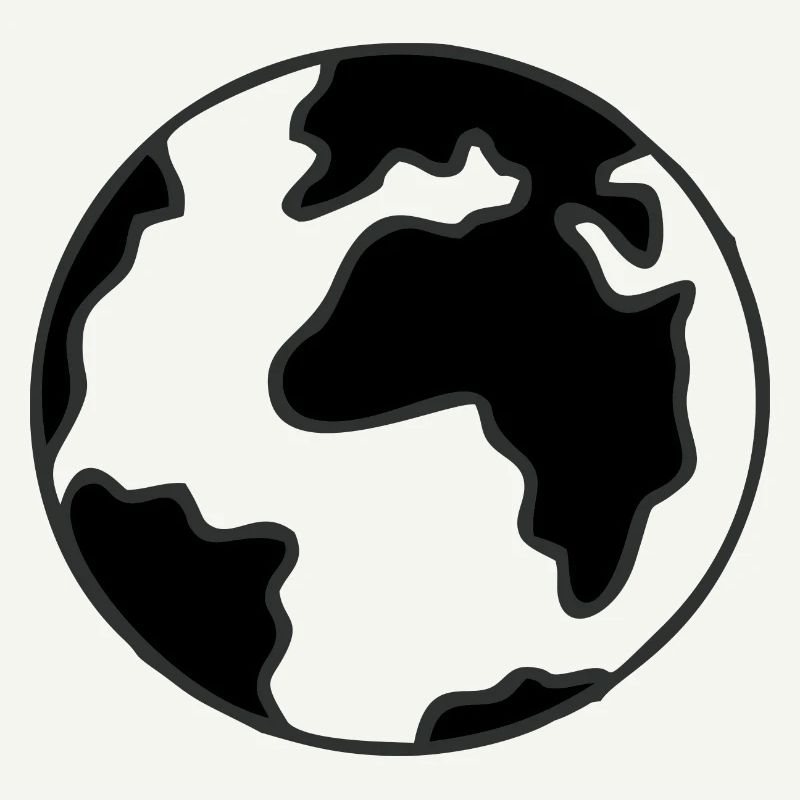Minimalist World Map Graphic