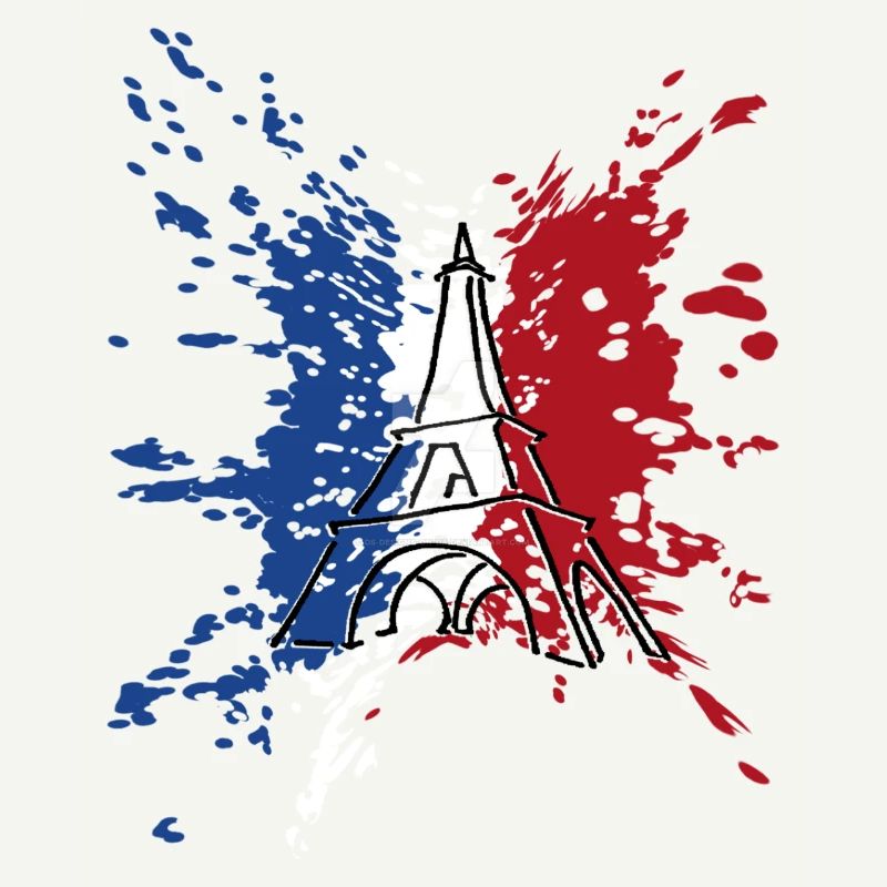 Drapeau Tour Eiffel France ✅ Drapeau Tour Eiffel ✔