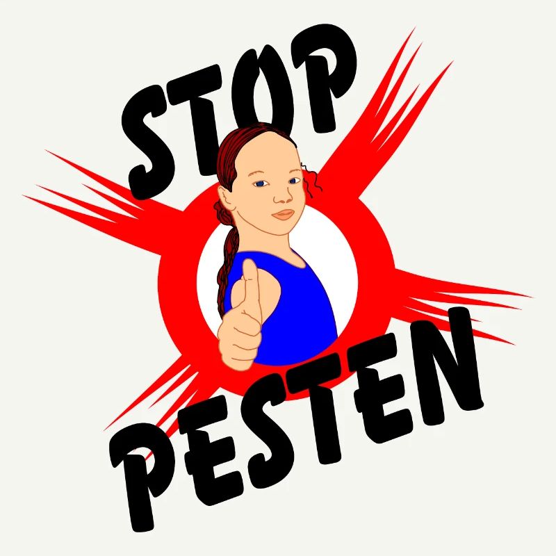 Stoppen Sie Mobbing Logo-Text STOP MOBBING'