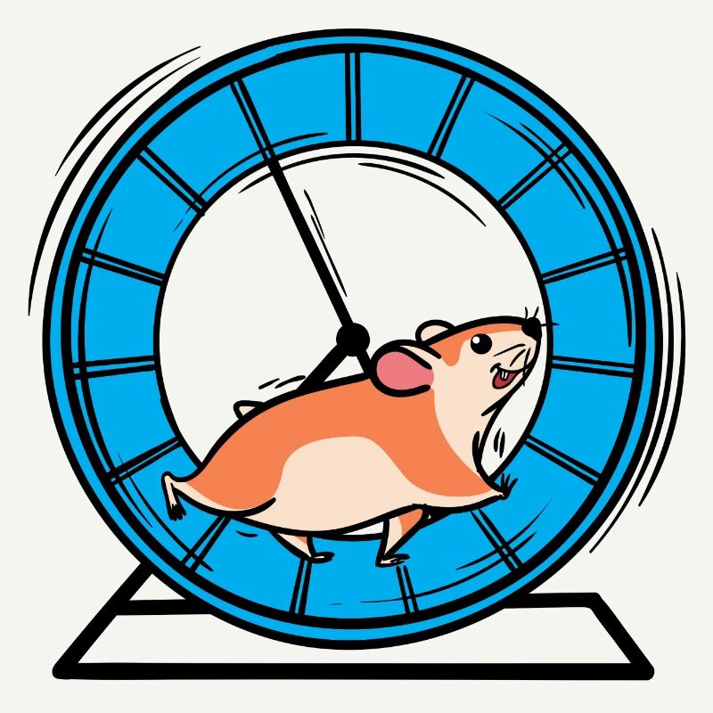 Hamster wheel running sprinting jogging funny workout