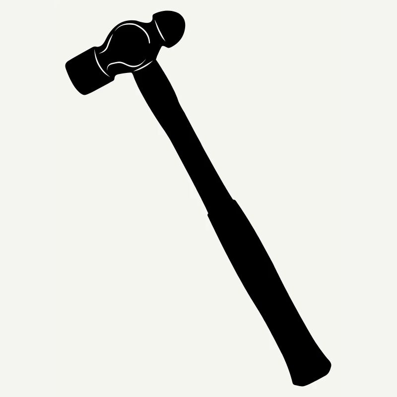 Kugelhammer oder Dellhammer Schattenbild