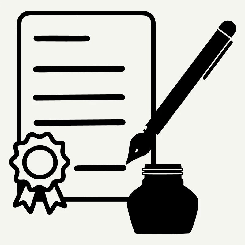 Contrat avec joint laqué