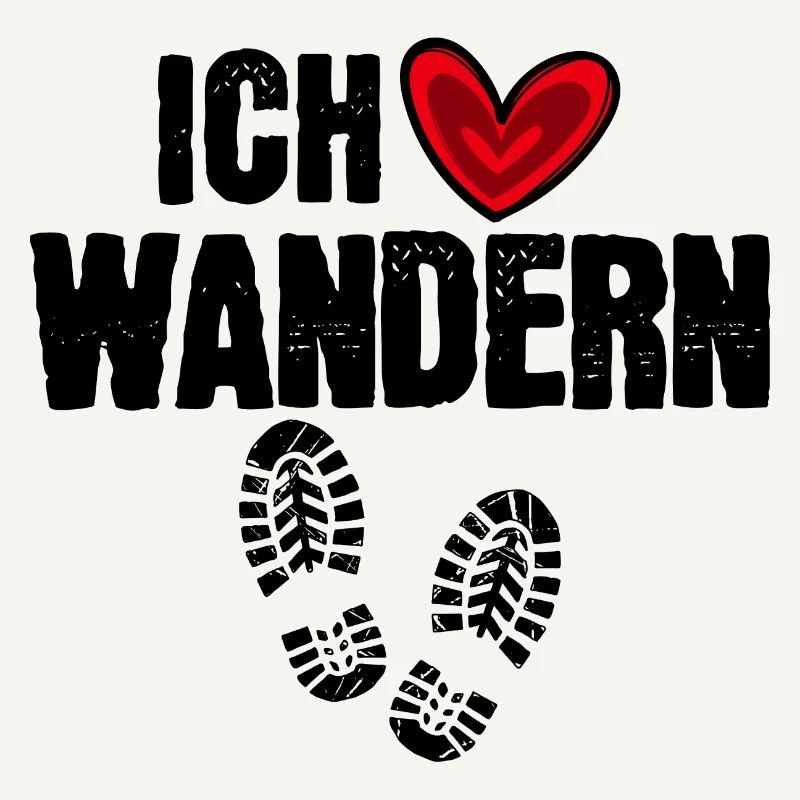 Ich Liebe Wandern Wanderer Statement Berge Herz