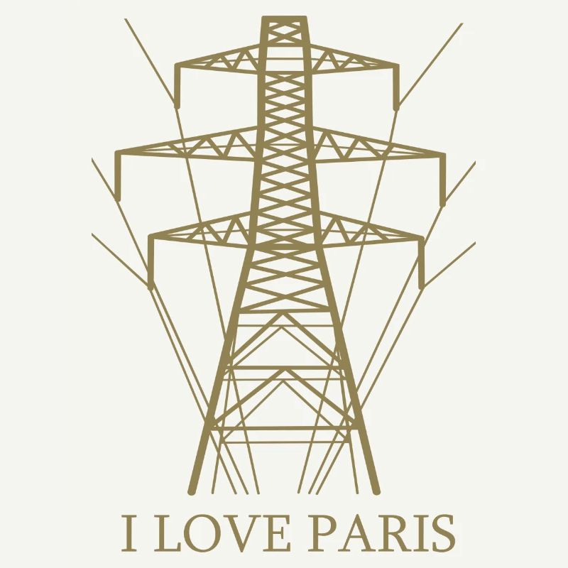 Ironique, j’adore Paris Tour Eiffel comme pôle électrique
