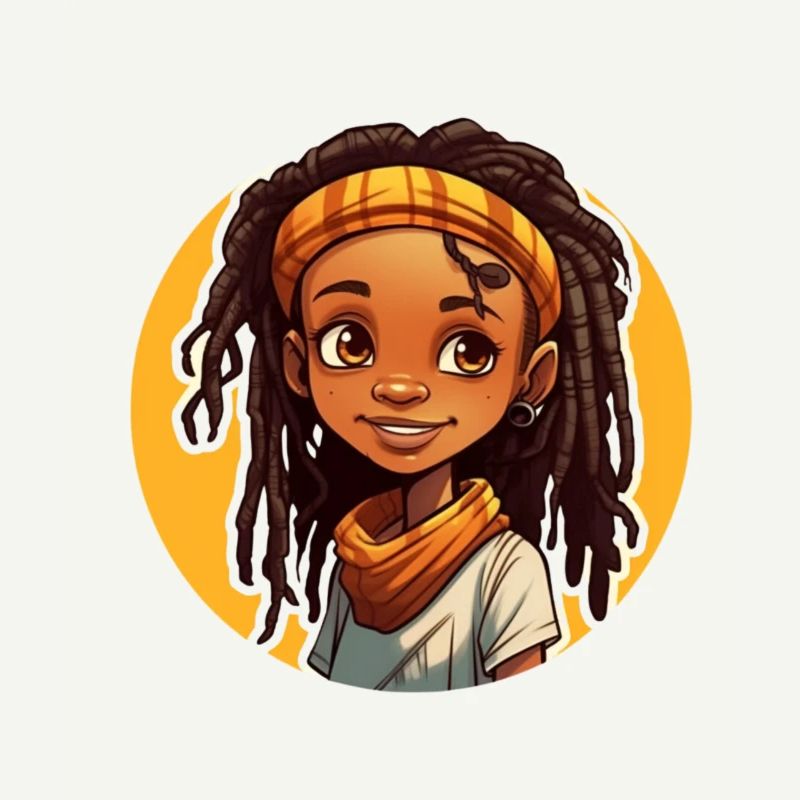 Style décontracté avec des dreadlocks avec un couvre-chef coloré