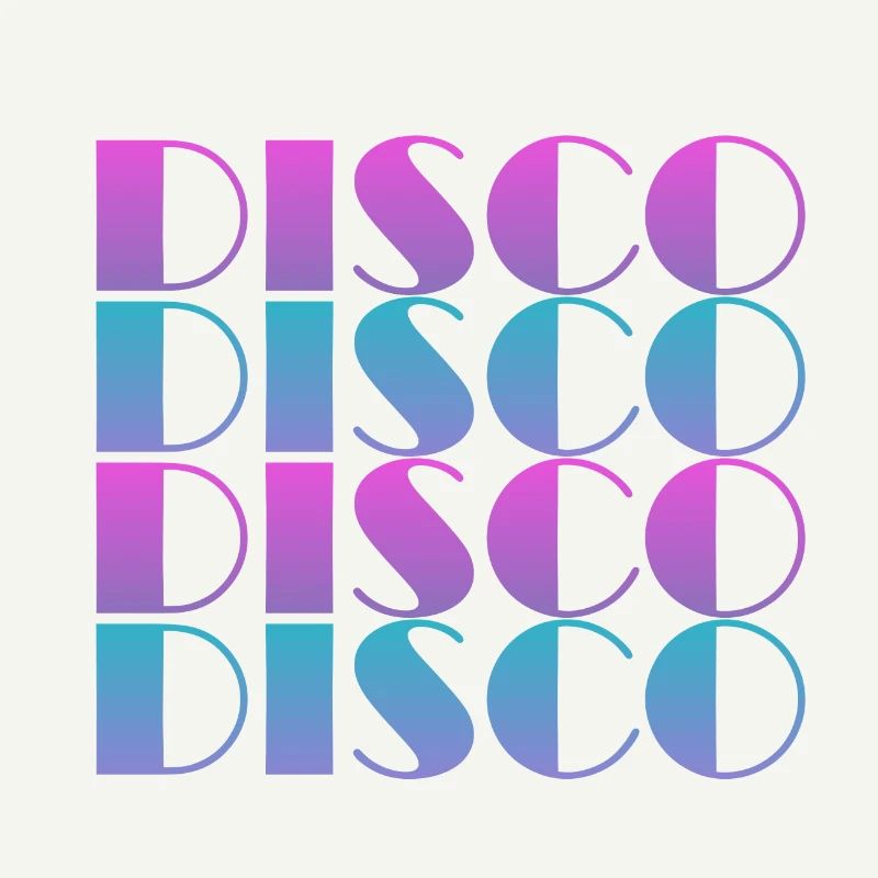 Lebendiges Disco-Textmuster-Design