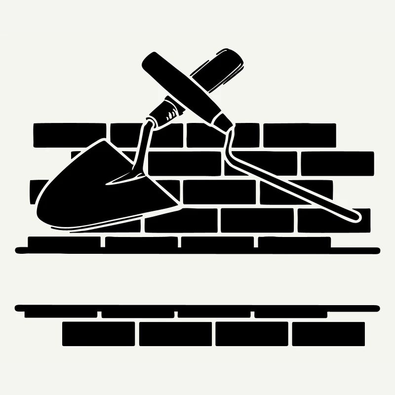 Clou et truelle joints avec le mur