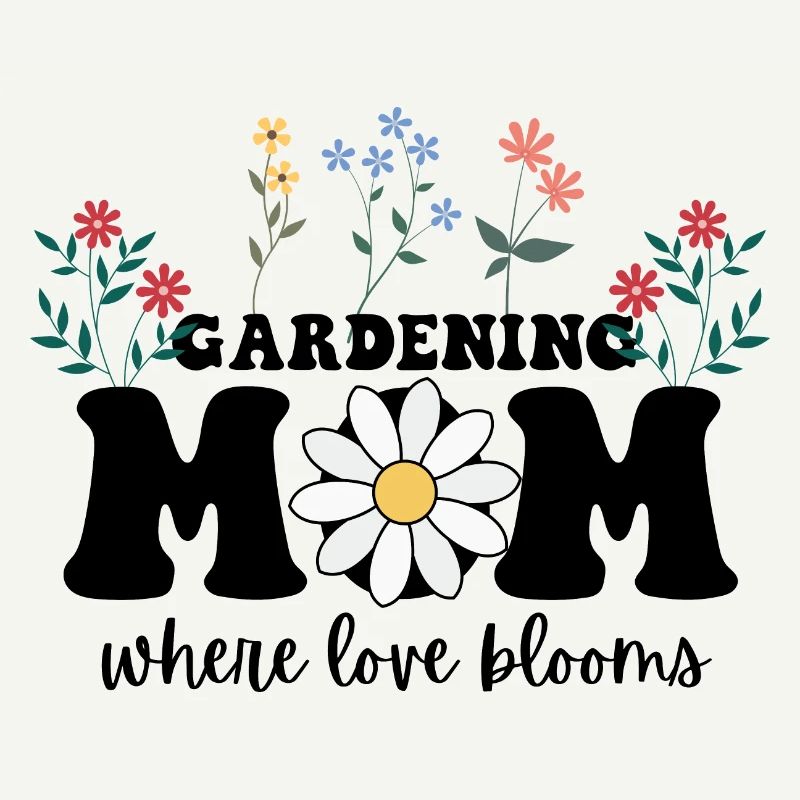 Gärtnernde Mutter, wo die Liebe blüht, Muttertag