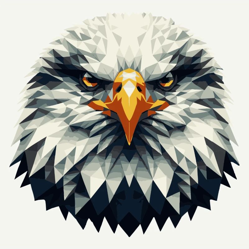 Geometric Eagle Head – Polygonal