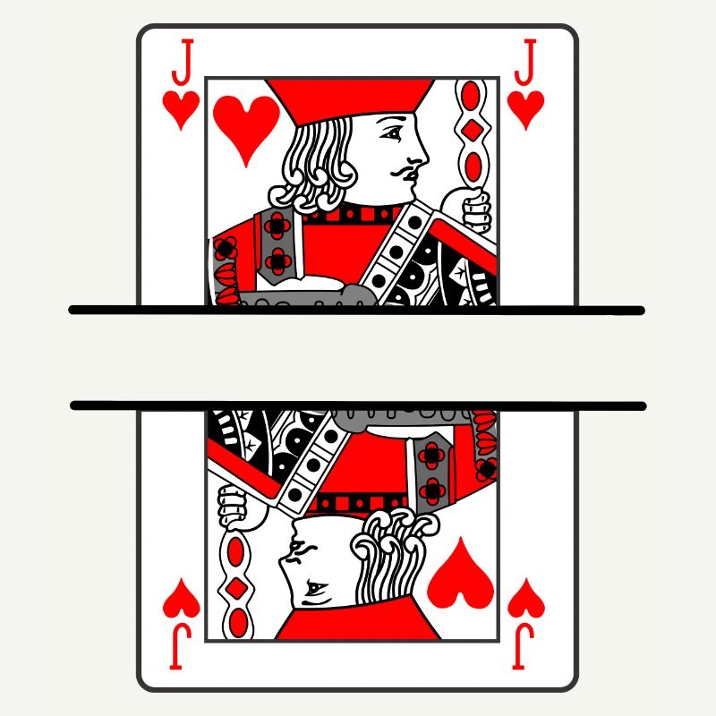 Spielkartenherzen Bauer mit Banner Platz