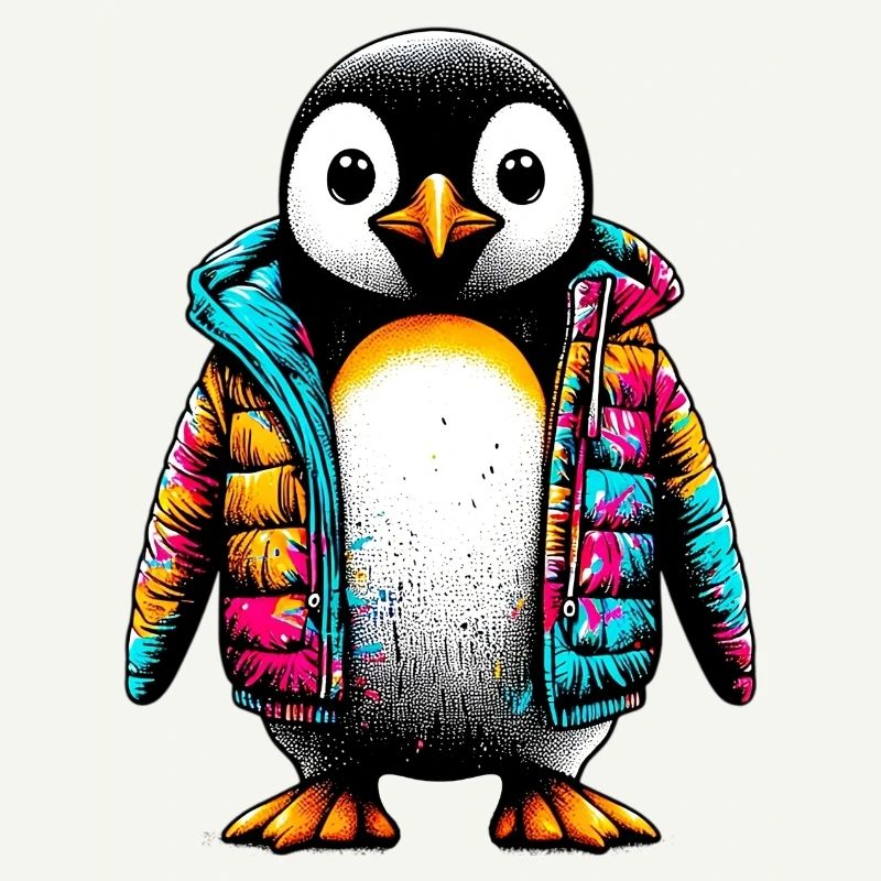 Pinguin mit Jacke Jacke
