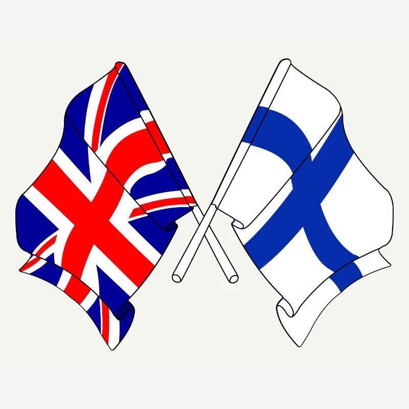 Drapeau Angleterre, drapeau Finlande
