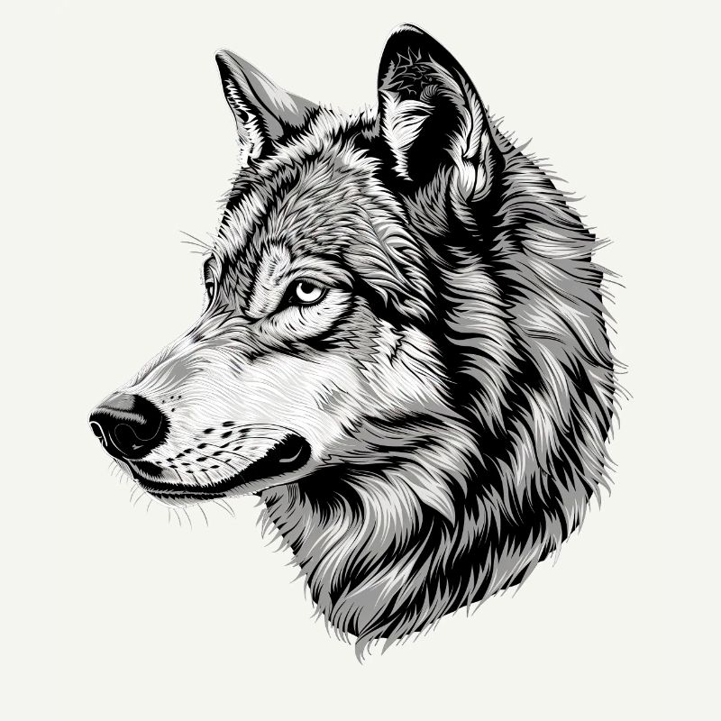 Loup Motif Loups Wolf Pack Gris Wolfhound Wolf