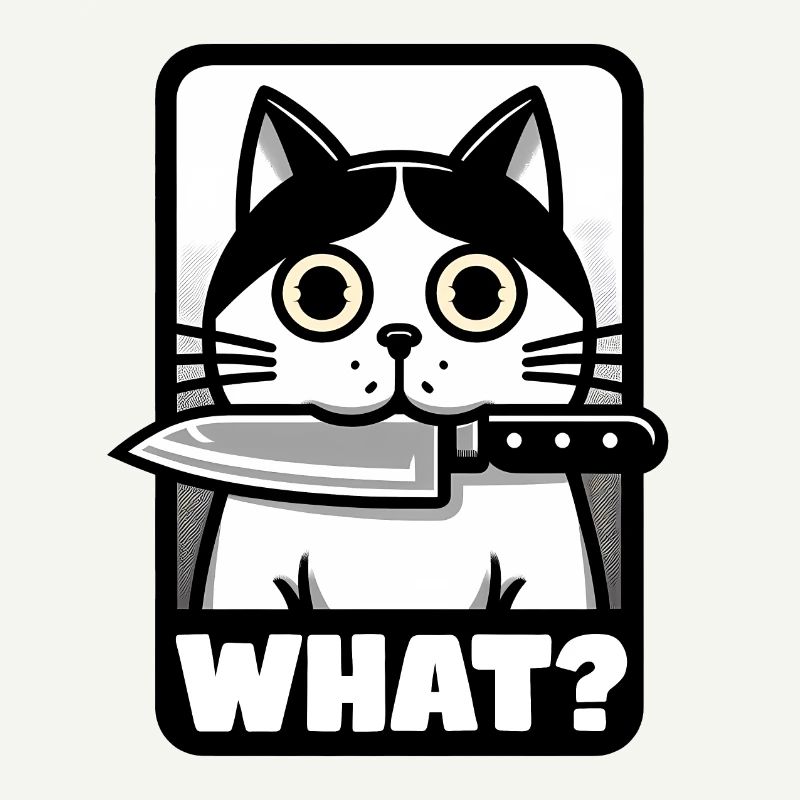 WAS? EINE KATZE MIT MESSER