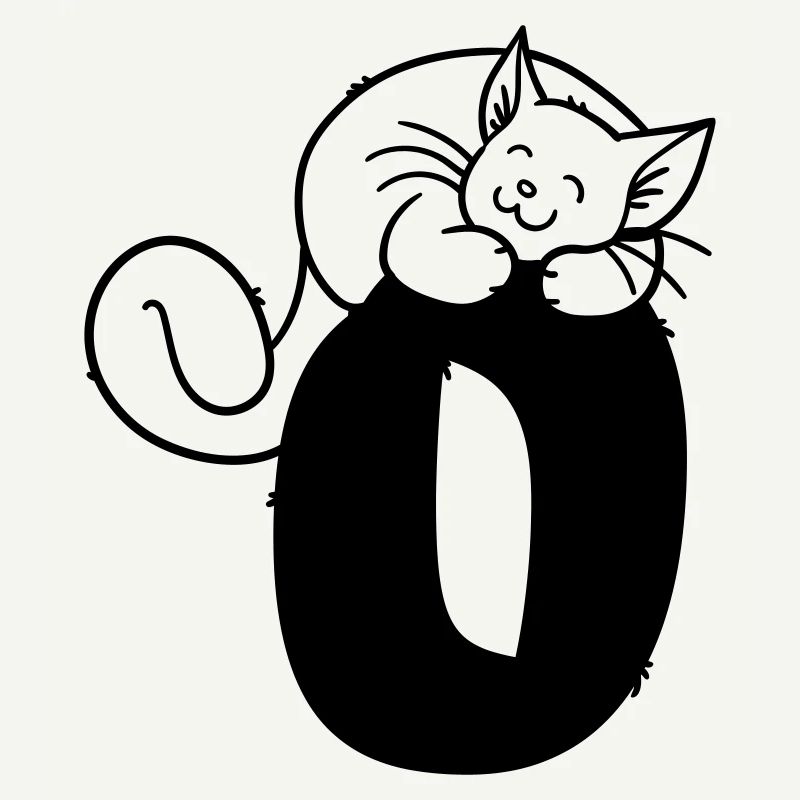 Katze Buchstabe O