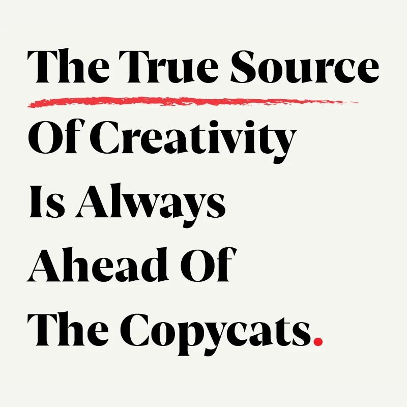 La véritable source de créativité est toujours devant [B]