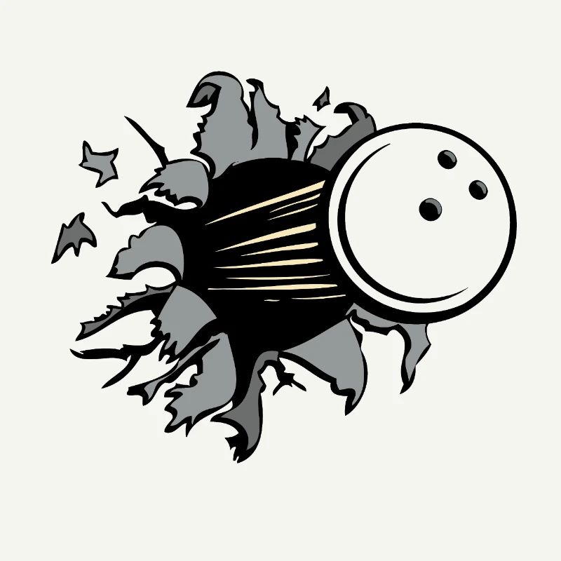 Kollision Bowlingball Durchbruch