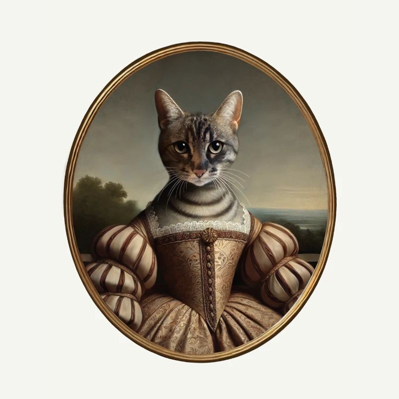 Bengalkatze im Stil der Renaissance