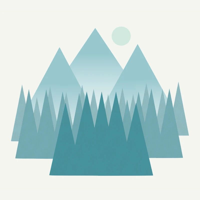 Astralgebirgslandschaft in Blautönen