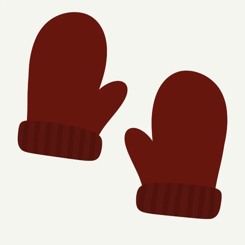 Illustration de mitaines d’hiver confortables