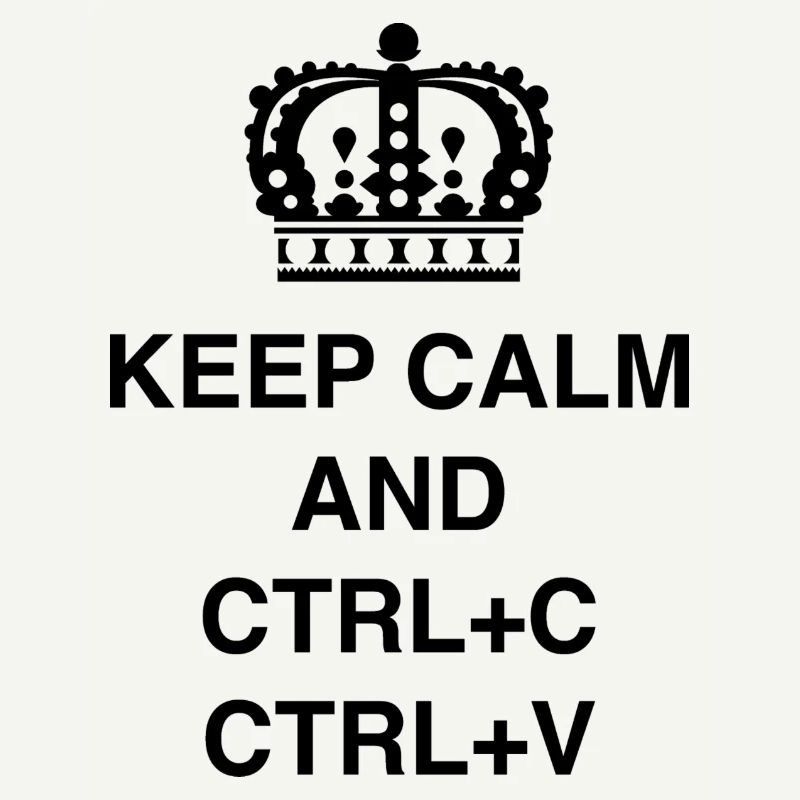 T-shirts de classe Keep calm et CTRL+C CTRL+V