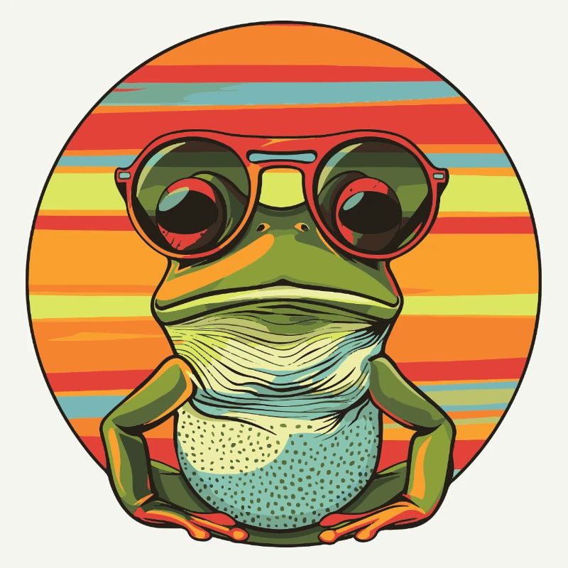 Lunettes de soleil décontractées en forme de grenouille