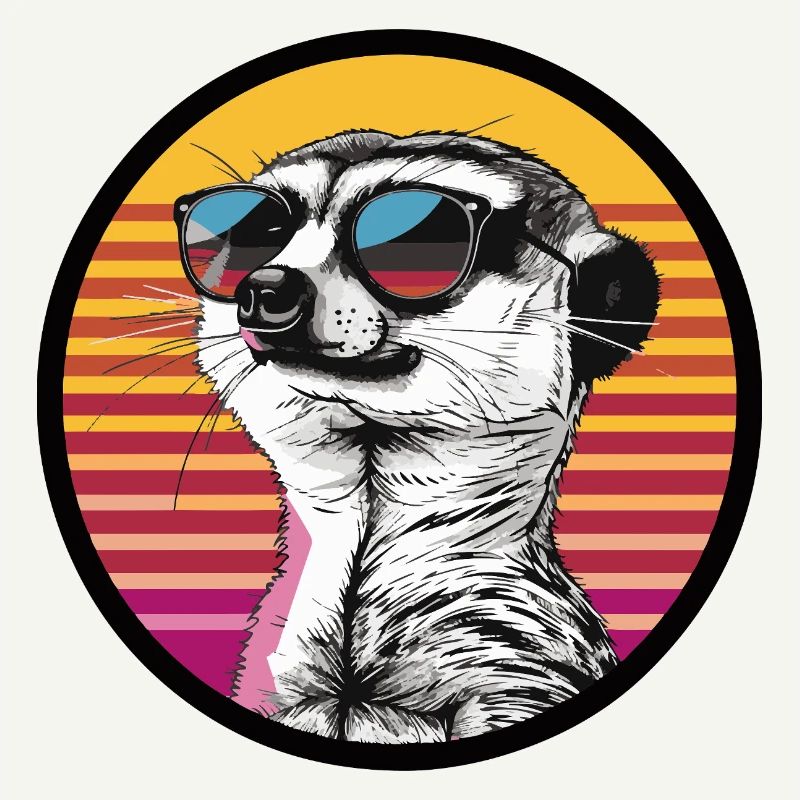Weasel in Retro Sunglasses