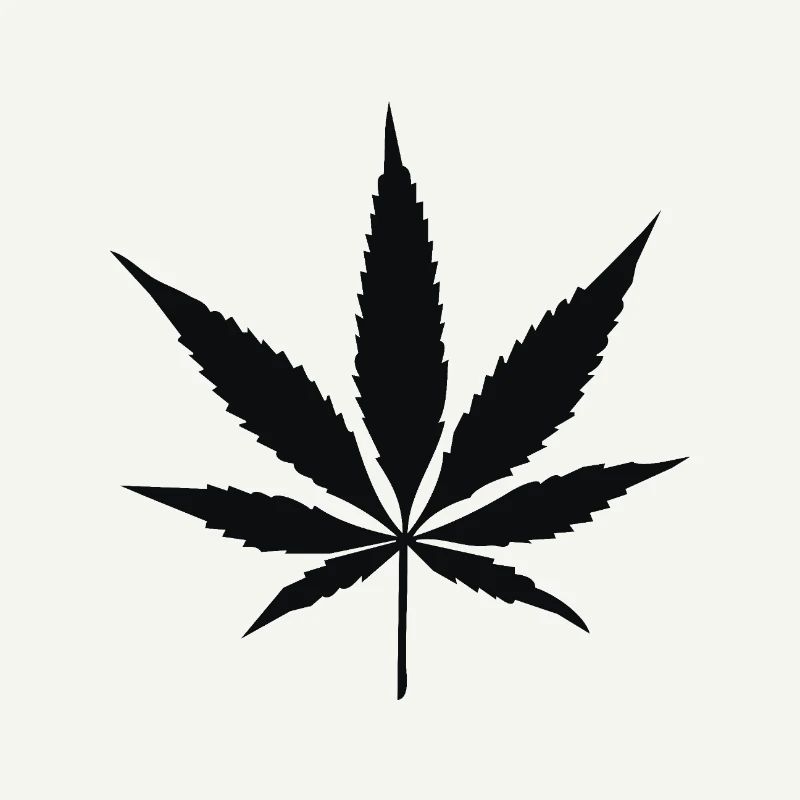 Silhouette de feuille de cannabis