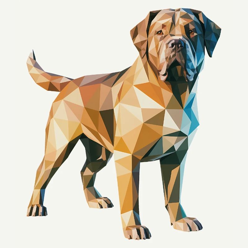 Chien marron - Cool Low Poly Logo