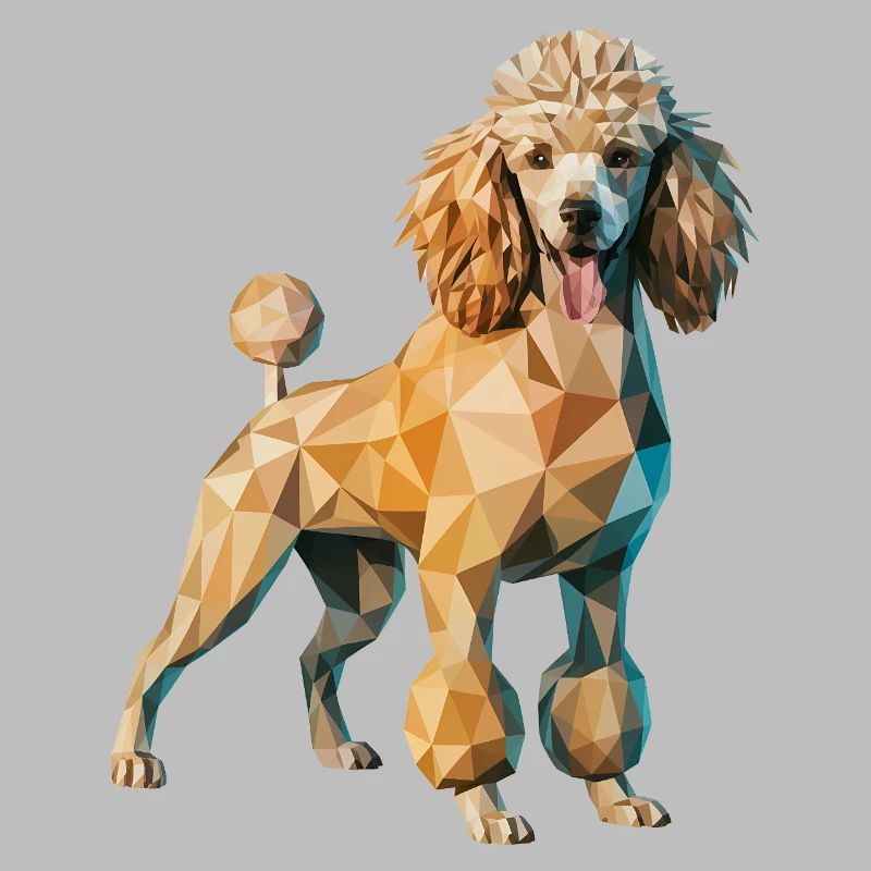 Caniche - Logo Low Poly cool