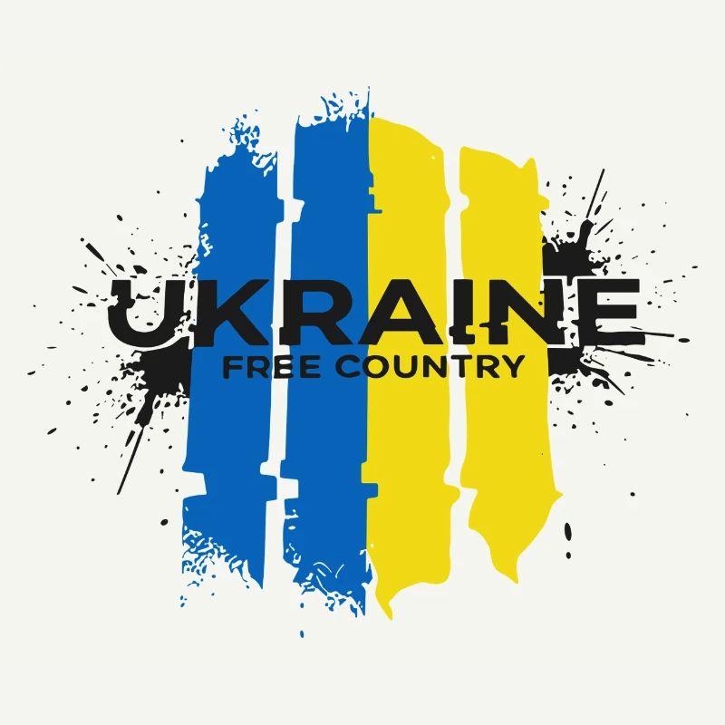 L’Ukraine Pays Libre Drapeau Art