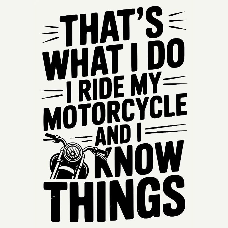 C’est ce que je fais, je roule à moto