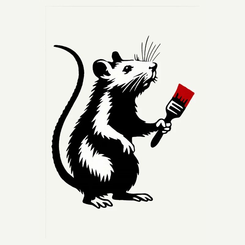 Rodent with Red Brush | Personalize