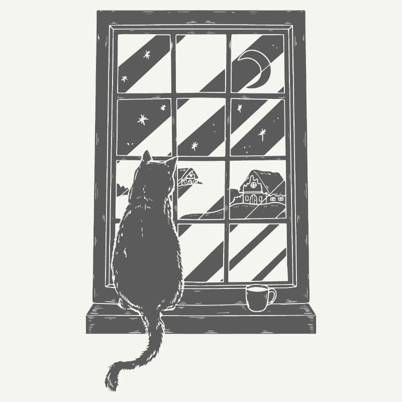 Café de chat Art graphique