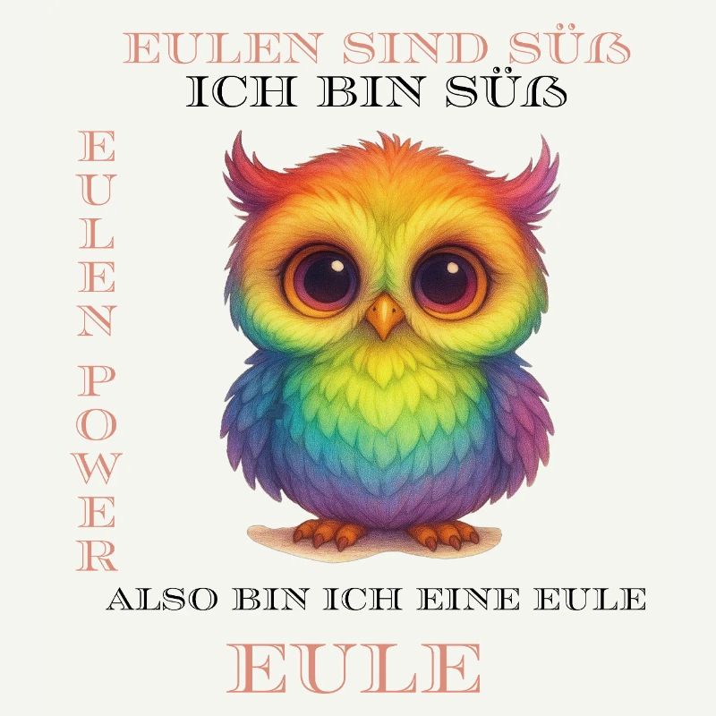 Regenbogen Eulen Power