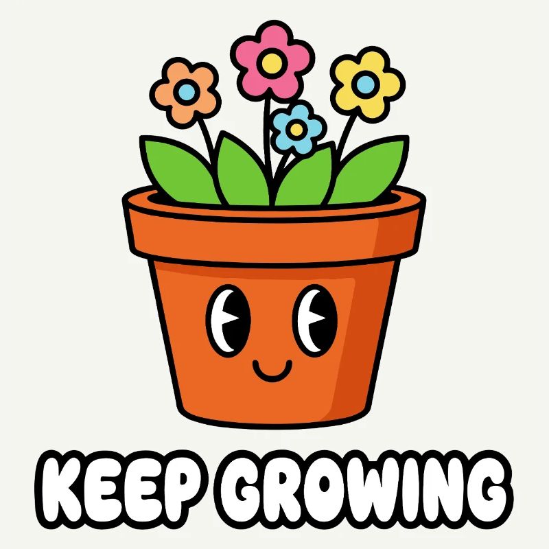 Keep Growing Flower Pot