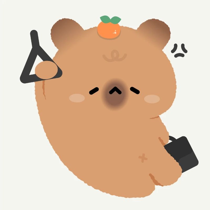 Tired Capybara Commute