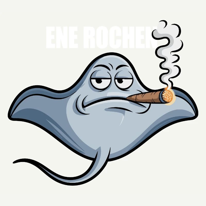 Ene Rochen Raucher Spruch Zigarette Kippe Rauchen