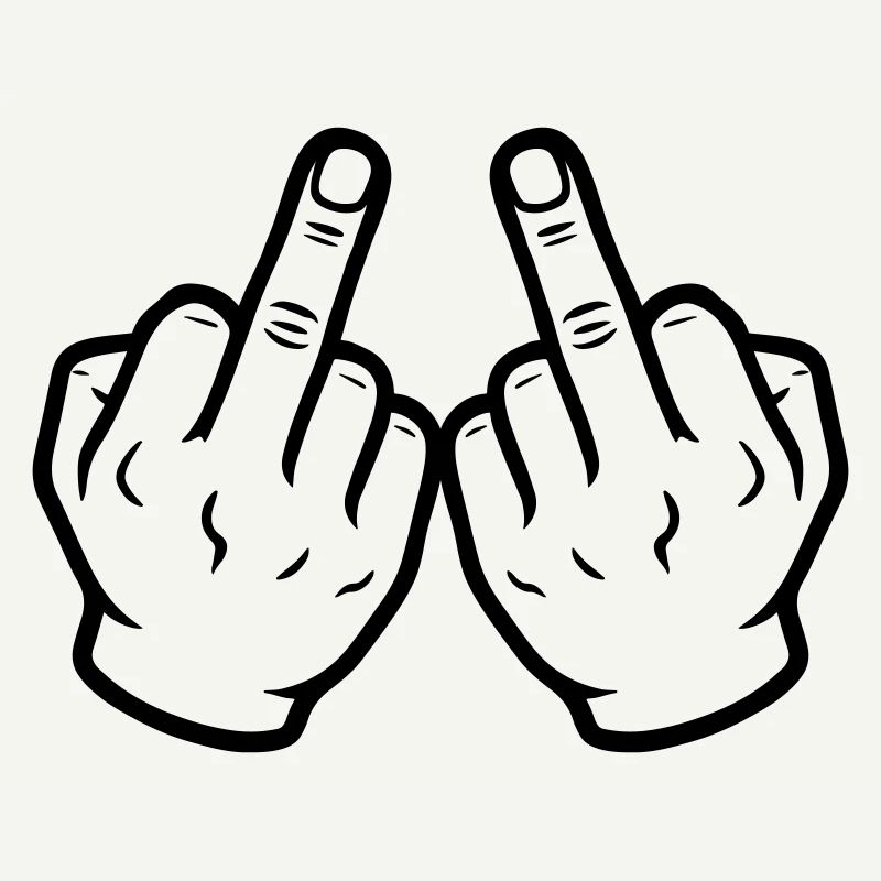 Hand Mittelfinger Frech