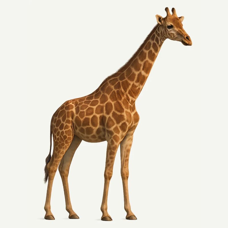 Girafe dans un ton naturel