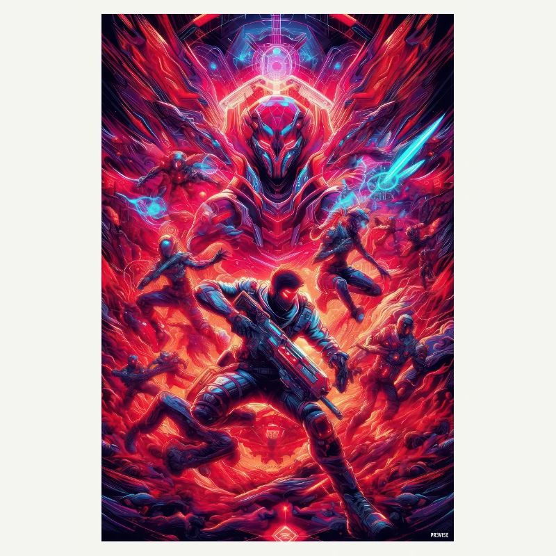 Front de bataille spatial néon