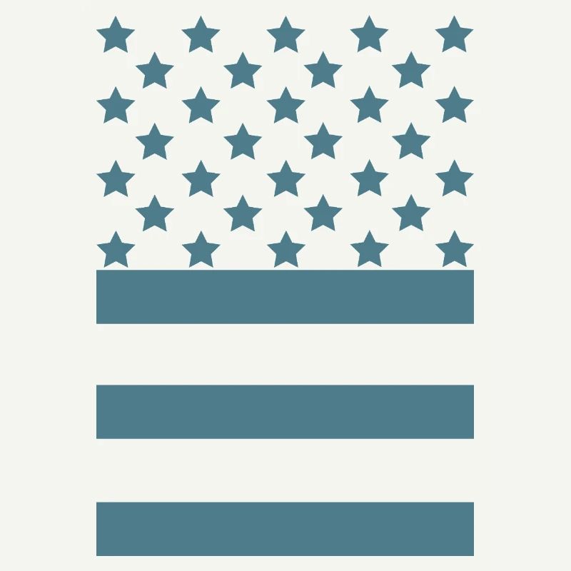 Teal star stripe