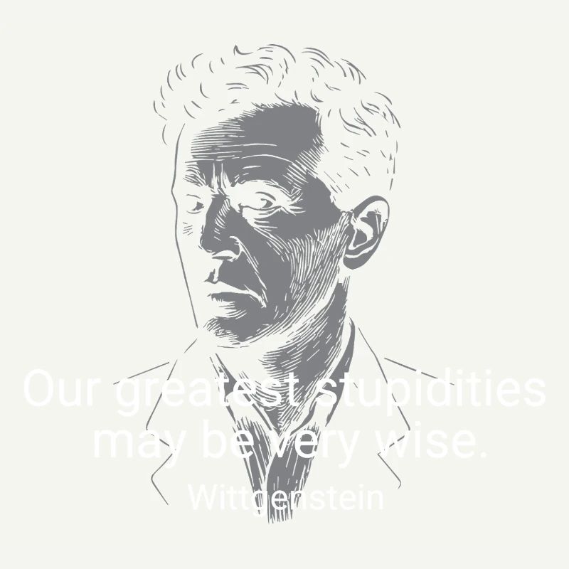 Wittgenstein Wisdom Stupidity Zitat-Tee