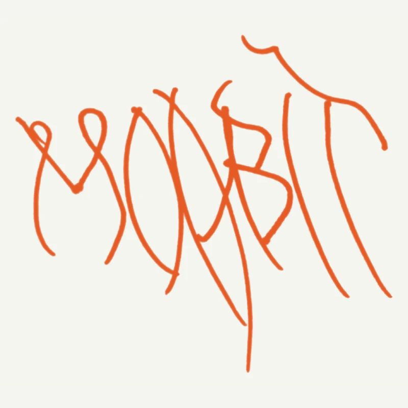 Orangene Graffiti Linien Moabit Berlin