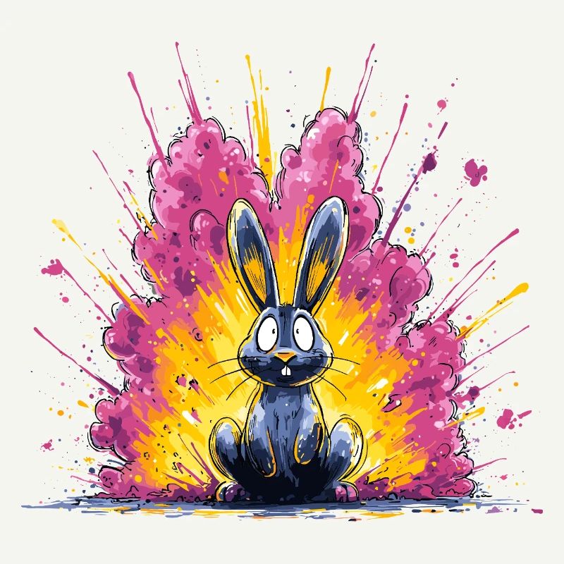 Brightly Colored Bunny Blitz