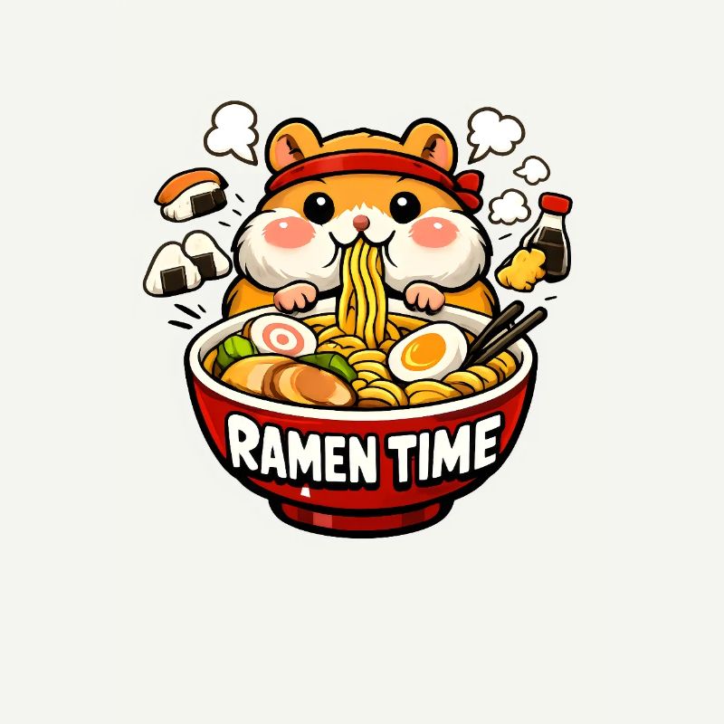 Ramen hamster kawaii
